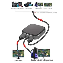 Тип C к USB 3,0 HDMI 4K 1080P HD карта захвата видео коробка ключ для PS4 игры Live Stream tv STB запись для Macbook Windows