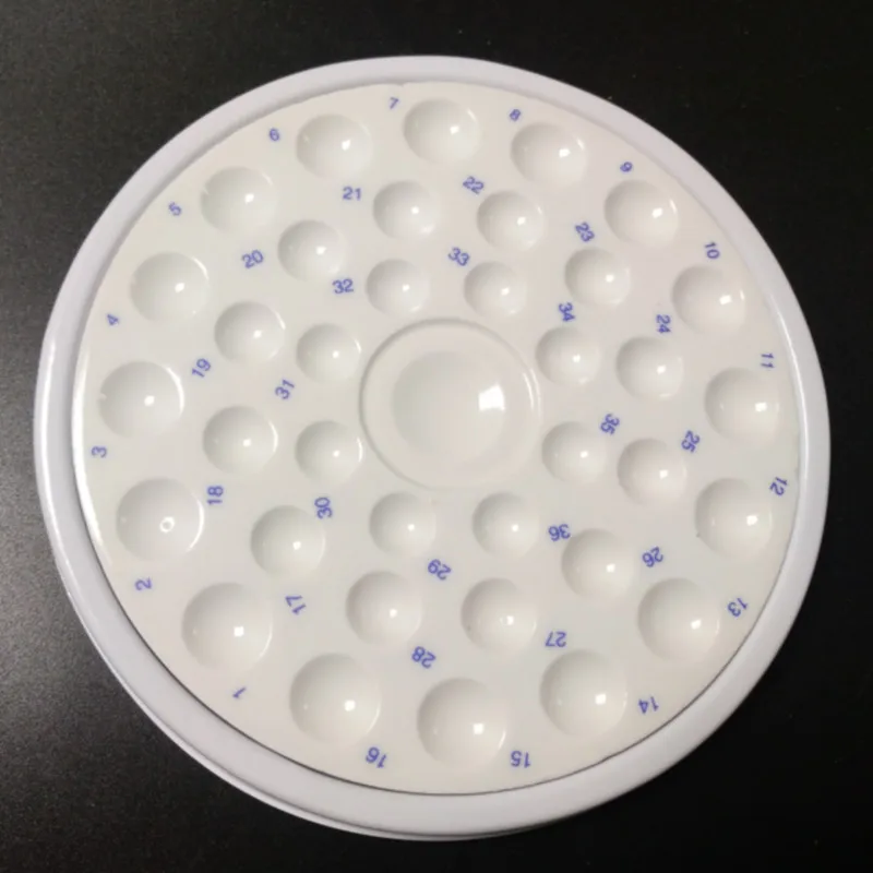 

Dental Lab Porcelain Mixing Watering Plate Wet Tray 36 Slot Ceramic Palette