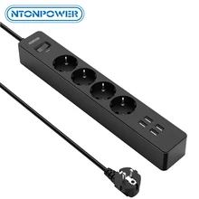 Nton Мощность НСК Smart ЕС Электровилки разъем удлинитель 4 ac Розетки