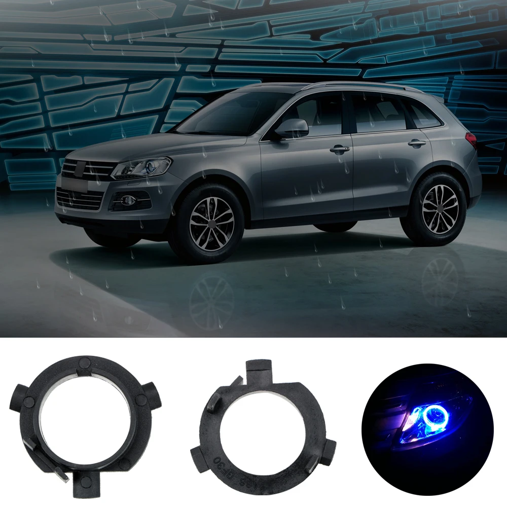 

LEEPEE Sockets Adapter for KIA K4 K5 Sorento Hyundai Veloster Santa Fe LED Headlight Clip Retainer 2PCS LED Adapter Base