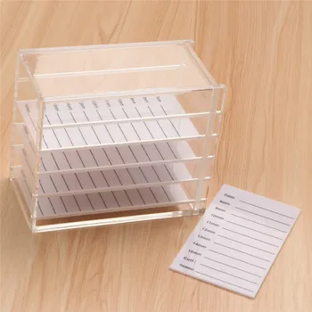 

Convenient 5 Layers Clear Eyelash Storage Box Makeup Display Eyelashes Glue Pallet Holder Grafting Eyelash Transparent Container