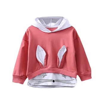 

Baby Girl Long Sleeve Rabbit Hoodie Sweatshirt Baby Girl Clothes Spring Autumn Casual Toddler Outerwear Coat Clothes
