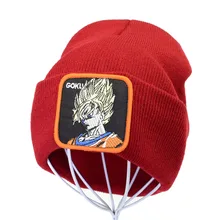 Аниме Dragon Ball Z GOKU Beanie шапка зимняя хлопковая повседневные шапочки для мужчин и женщин теплая вязаная зимняя шапка модная Лыжная Шапочка goku