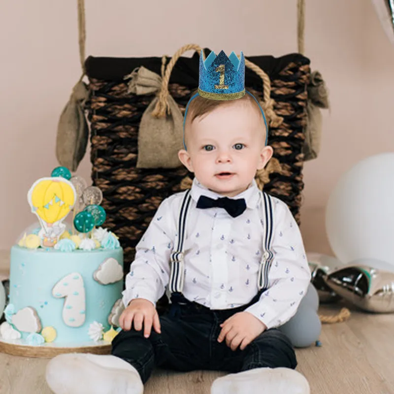 Birthday Crown 1Pcs 1 2 3 4 5 6 Years boy Birthday Crown Headband kids Birthday Party Baby Shower Decoration 1st 2nd 3th 4th birthday hat party hat,birthday crown,baby crown hat,birthday headband set