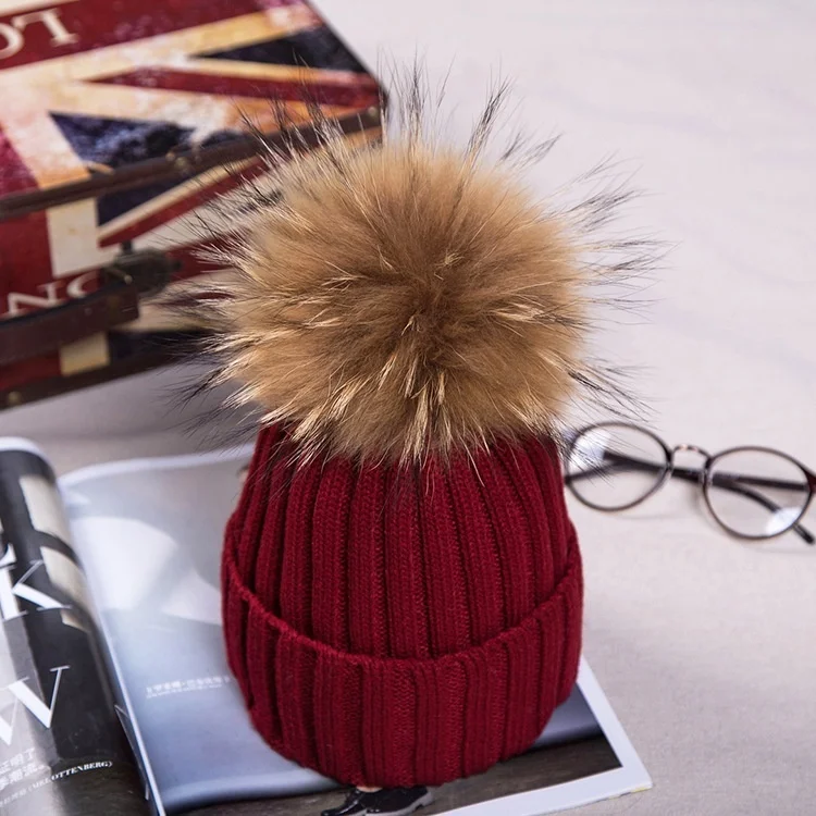 20 цветов зимние шерстяные Бальные береты Женская бальная шапка Bobble трикотажная