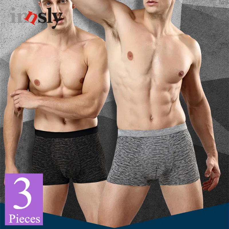 

3 Pieces/Set Men Boxer Health Bamboo Fiber Men Underwear Breathable High Quality Large Size Comfortable Elastic Shorts for Male