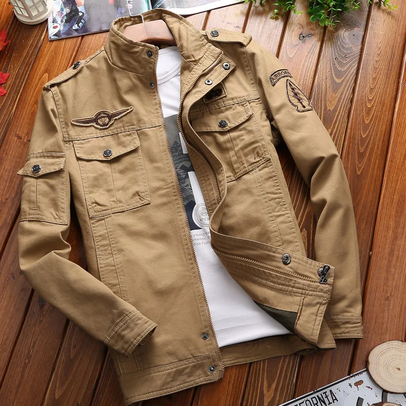 

2019 Spring New Style Trend Large Size Military Jacket Men's Fashion Flight Suit Air Force One