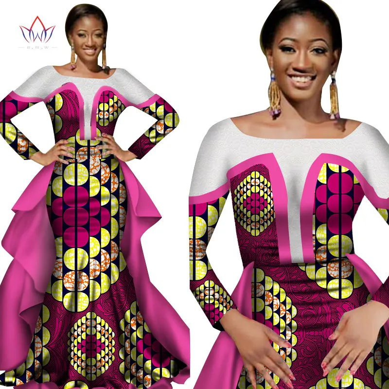 Платье-русалка в африканском стиле для вечеринки, Новое поступление, длина до пола, женское вечернее платье для торжественных случаев, африканские вечерние платья для женщин, WY3010 - Цвет: 14