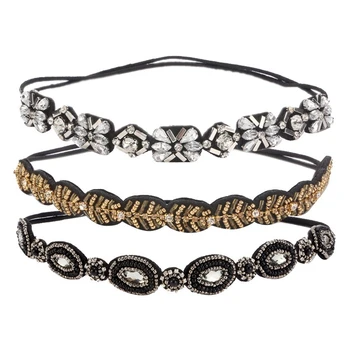 

Women's Beaded Headband Exotic Handmade Beaded Hairband 3Pcs