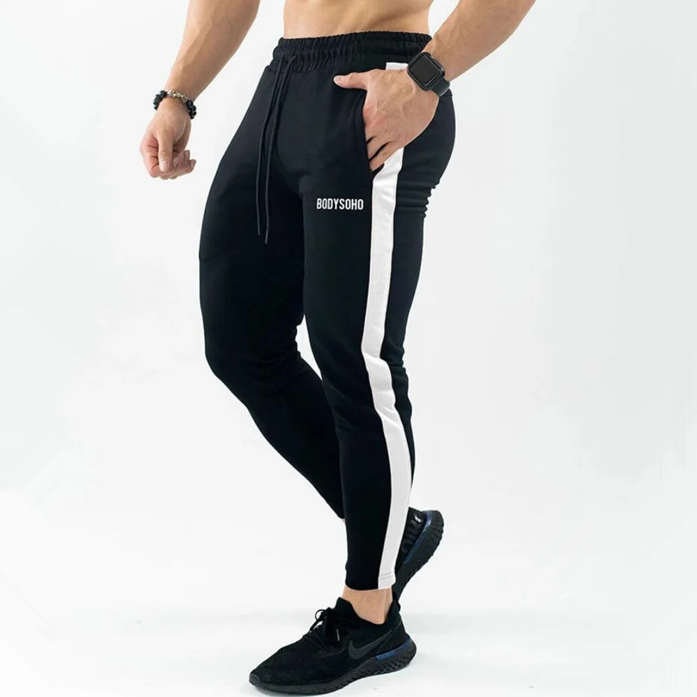 Men's Running Sweatpants Cotton Casual Tight Running Jogging Trousers Gym Fitness Training Sportswear Athletics Sports Pants Men sports track pants