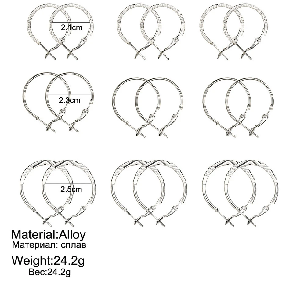 Jouval 9 пар/лот большой круг из нержавеющей стали набор серег-колец для женщин золотые серебряные круглые обручи Brincos женские модные ювелирные изделия