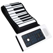 Горячая 88 клавиш перезаряжаемая клавиатура рулон пианино с микрофоном динамик музыкальный инструмент Электрический Аксессуар Белый