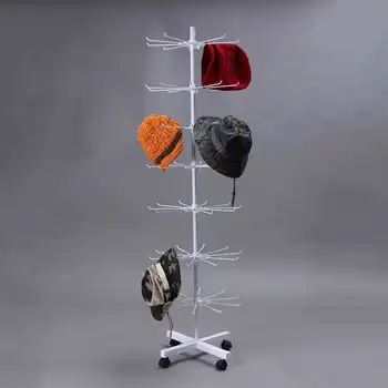 

7 Layers 360° Rotating Hat Jewelry Clothes Retail Display Storage Rack Metal Stand 63 Inches