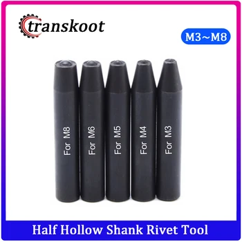 

1Pc m3 m4 m5 m6 m8 Punch Pin for Aluminum Flat Round Head Half Hollow Shank Rivet Aluminum Rivet Nut