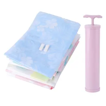 

11PCS Antidust Thickened Double-Zip Seal Reusable Compression Vacuum Compression Clothes Quilt Storage Bags With Hand-Pump