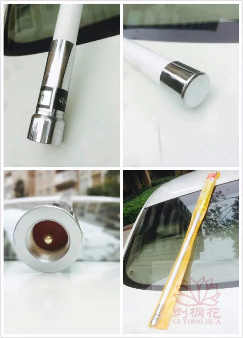 Car mobile radio fiberglass antenna UHF male UVdual band car radio solid fiberglass antenna 144 430M