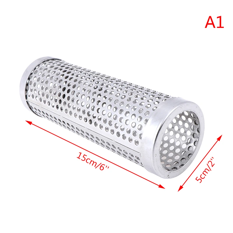 A1 Принадлежности для барбекю из нержавеющей стали сетки круглые квадратные перфорированные сетки курильщик трубка гриль генератор курильщик фильтр инструмент - Цвет: A1