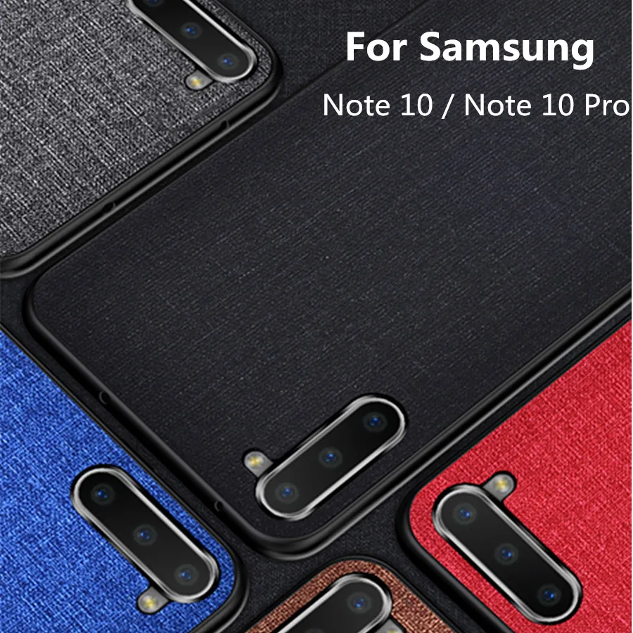 Чехол для samsung Galaxy Note10 роскошный тканевый тонкий устойчивый к царапинам жесткий