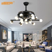 42 inch ceiling fan modern silent Inverter remote control lamp bedroom restaurant decorations creative Nordic fixture fan lamp