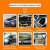 Car Door Seal Strip Auto Stickers Rubber D Z P Type Noise Insulation Anti-Dust Soundproofing Sealing Strips Interior Accessories ► Photo 3/6
