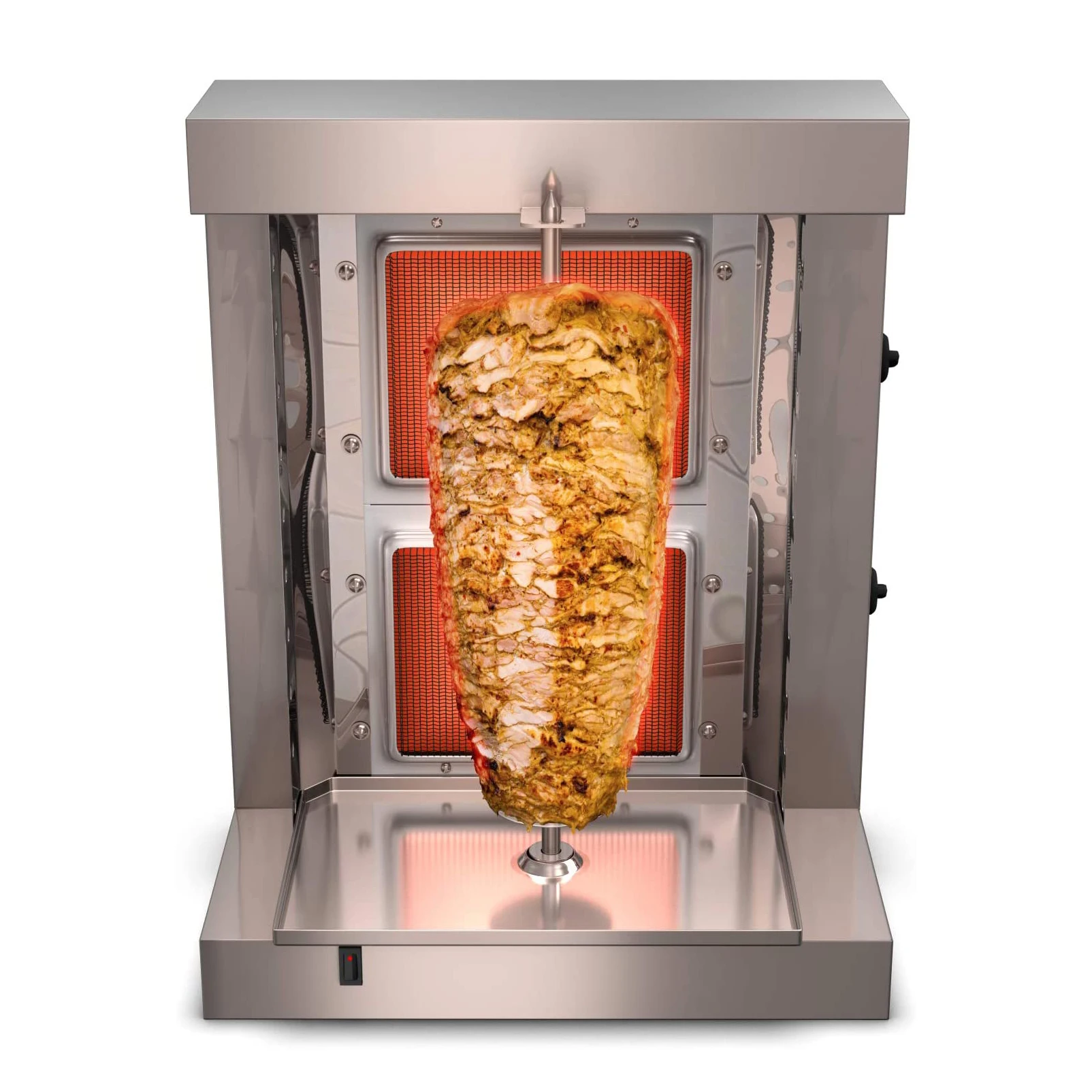 110v 220v Gas Kebab Shawarma Heating BBQ Lamb Griddle Vertical Rotating Meat Roaster Home Use  Machine 3