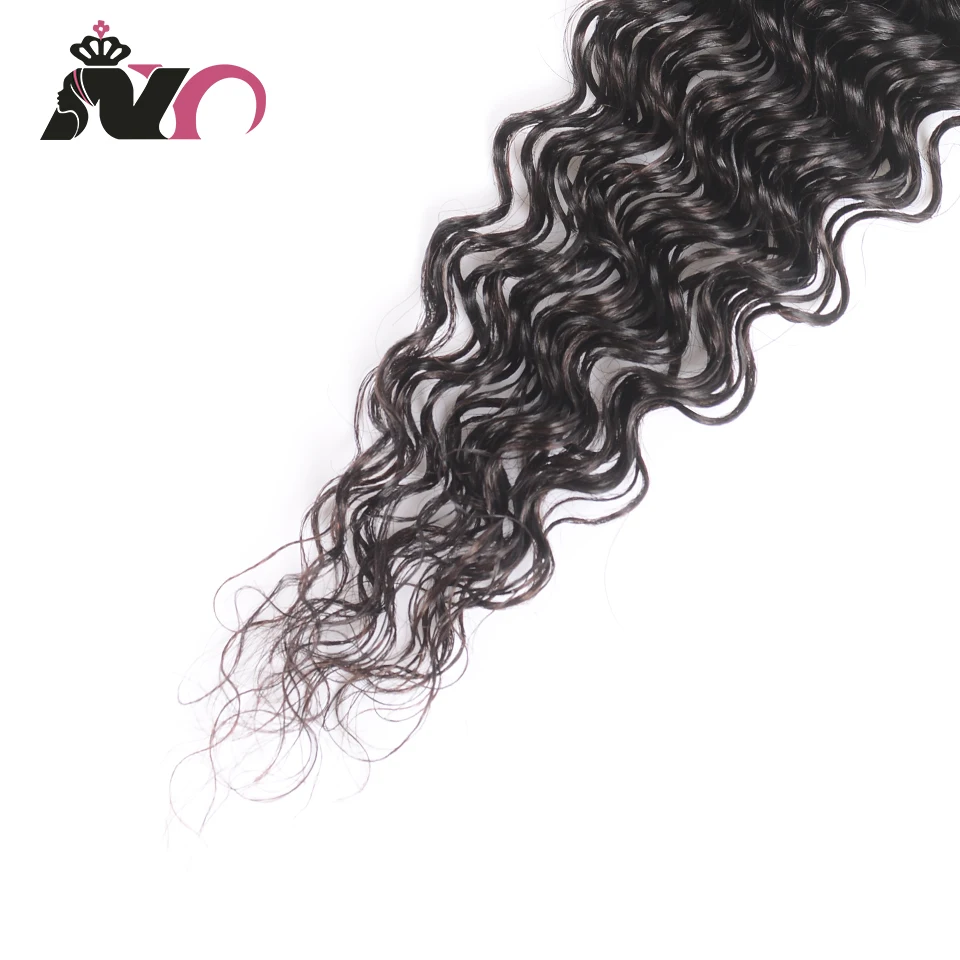 NY Deep Wave Bundles Hair 3 Bundles Deals Brazilian Hair Bundles Non-Remy Natural Color 100% Human Hair Weave Bundles Extension