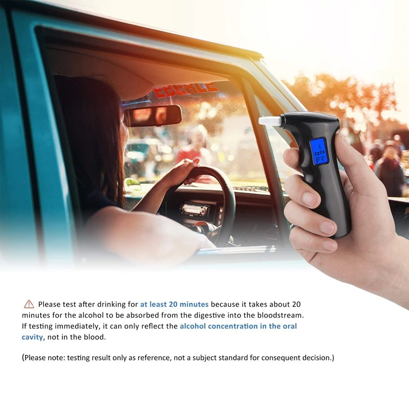 Breathalyzer,Portable Alcohol Breath Tester with LCD Display Digital Fast,High Accuracy Alcohol Detector Semiconductor Sensor(Wi