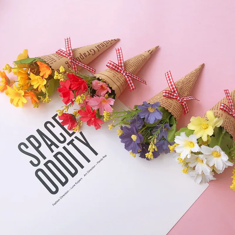 

Mini Fresh And Beautiful Dancing-lady Orchid Handmade Paper Tube Flower Filming Props Holiday Gifts Home Accessories Photographi