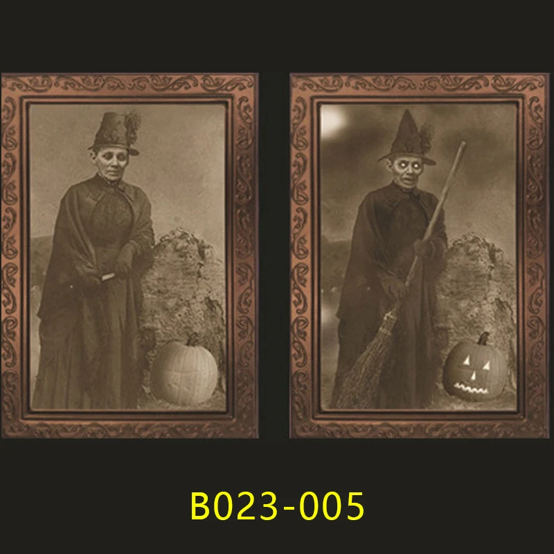 B023-005 Страшный Хэллоуин бар дом с привидениями 3D Изменение лица художественная картина рамка сценическое украшение реквизит гостиная живопись Fd - Цвет: B023-005