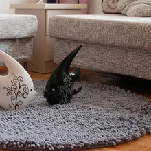 Супервпитывающий нескользящий коврик для спальни, круглый коврик для гостиной, кабинета, ванной комнаты, мягкий ковер, однотонный круглый коврик для ванной