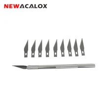 NEWACALOX 10 шт. лезвия DIY ручной инструмент прецизионный хобби нож искусство резьба по дереву инструменты Режущий гравер для кожи PCB ремонт пленки инструмент