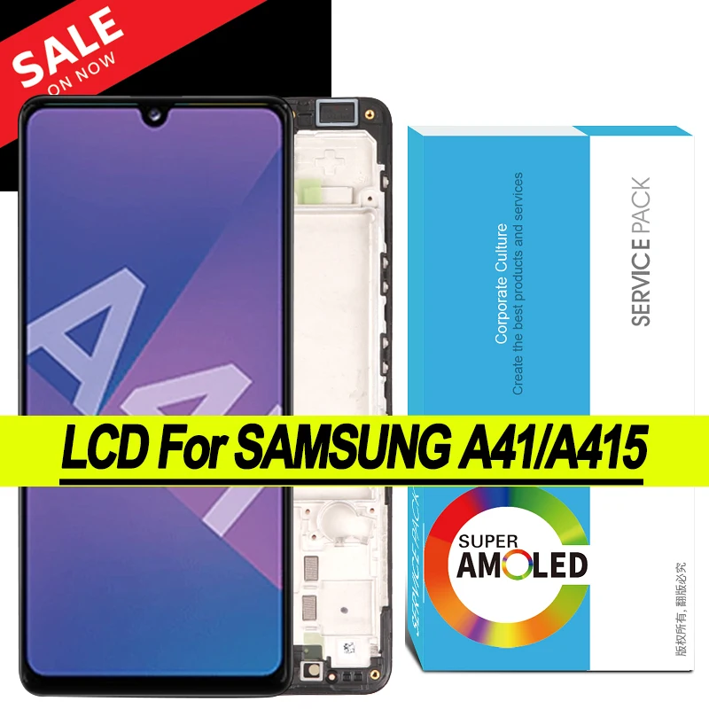 100% Оригинальный 6 1 'ɺMOLED дисплей для Samsung Galaxy A41 SM-A415F A415 Полный ЖК-дисплей