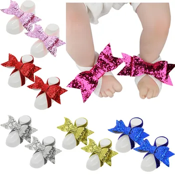 

Cute Baby Toddler Shoes Baby Girls Barefoots Sandals Elastic Force Big Bow Foot Flower Feet Shoes Accessories Drop
