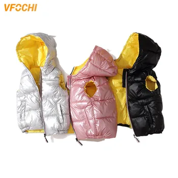 

VFOCHI New Boy Girl Down Waistcoat Thick Kids Winter Hooded Vest Children Waterproof Clothes Unisex Boy Girl Sleeveless Outwear