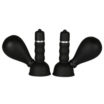 1 Pair Nipple Sucker Stimulator Vibrator Female Breast Enlargement Nipples Massager Brush Clit Vibrator Adult Sex Toys For Women 3