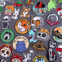 Punk Cute Thermal Transfer For Clothes Cartoon Patches On Clothes DIY Clothing Stickers  Animals Clothing Termoadhesivos Patche