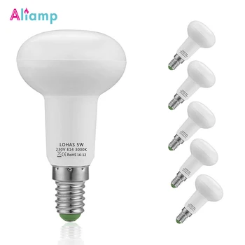

E14 Reflector LED Screw Light Bulb 5W Lamp R50 SES Replace 40W Incandescent 400lm Warm Cold White [Energy Class A+] 5PACK
