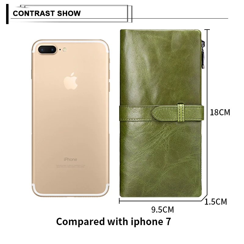 Vintage Leather Wallet Women Belt Design Long Clutch Purses Ladies Luxury Zipper Phone Wallet Female Multi Credit Card Holders