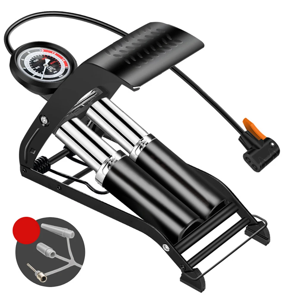 

High Pressure Foot Pedal Air Pump Single Double Cylinder Inflator MTB Road Bike Bicycle Car Inflatable for Xiaomi M365 Scooter