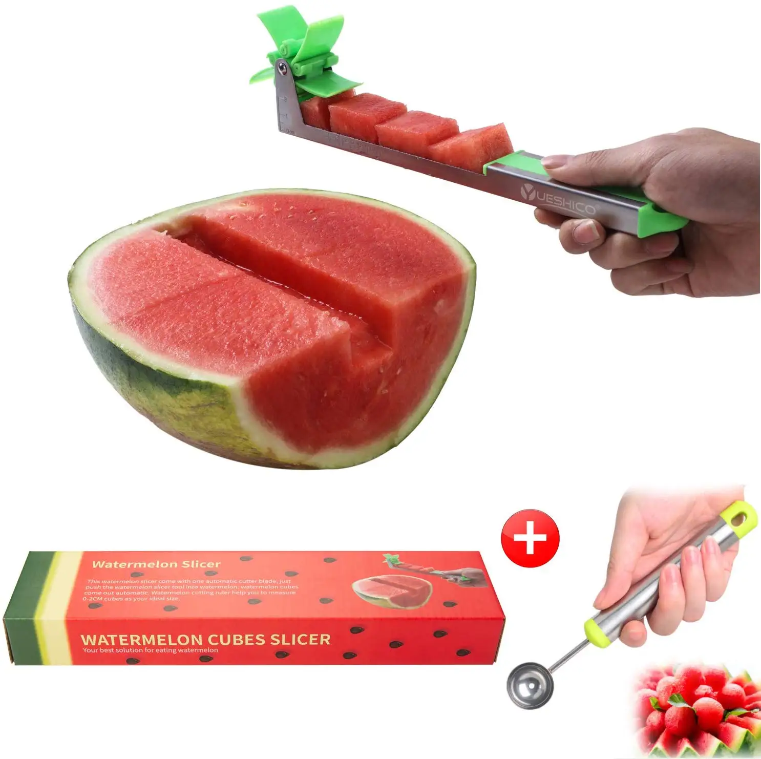 

Stainless Steel Watermelon Slicer Cutter Knife Fruit Vegetable Cut Tools Kitchen Gadgets Vegetable Apple Slicer Kitchen Gadgets
