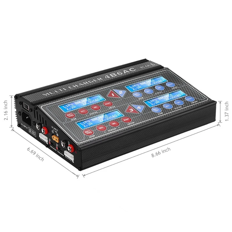 4B6AC 80 Вт 6A баланс RC зарядное устройство Профессиональный Многоцелевой Dis зарядное устройство для LiPo LiHv LiFe Liion NiCD NiMH PB батарея EU штекер