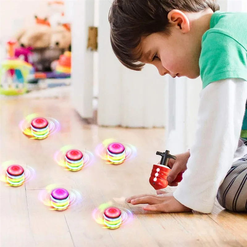 

Mini Flashing Sounding Top Gyro Spinner Laser LED Music Flash Light Kids Toy Gift Spinning Top Toys for Children Gyroscope Game