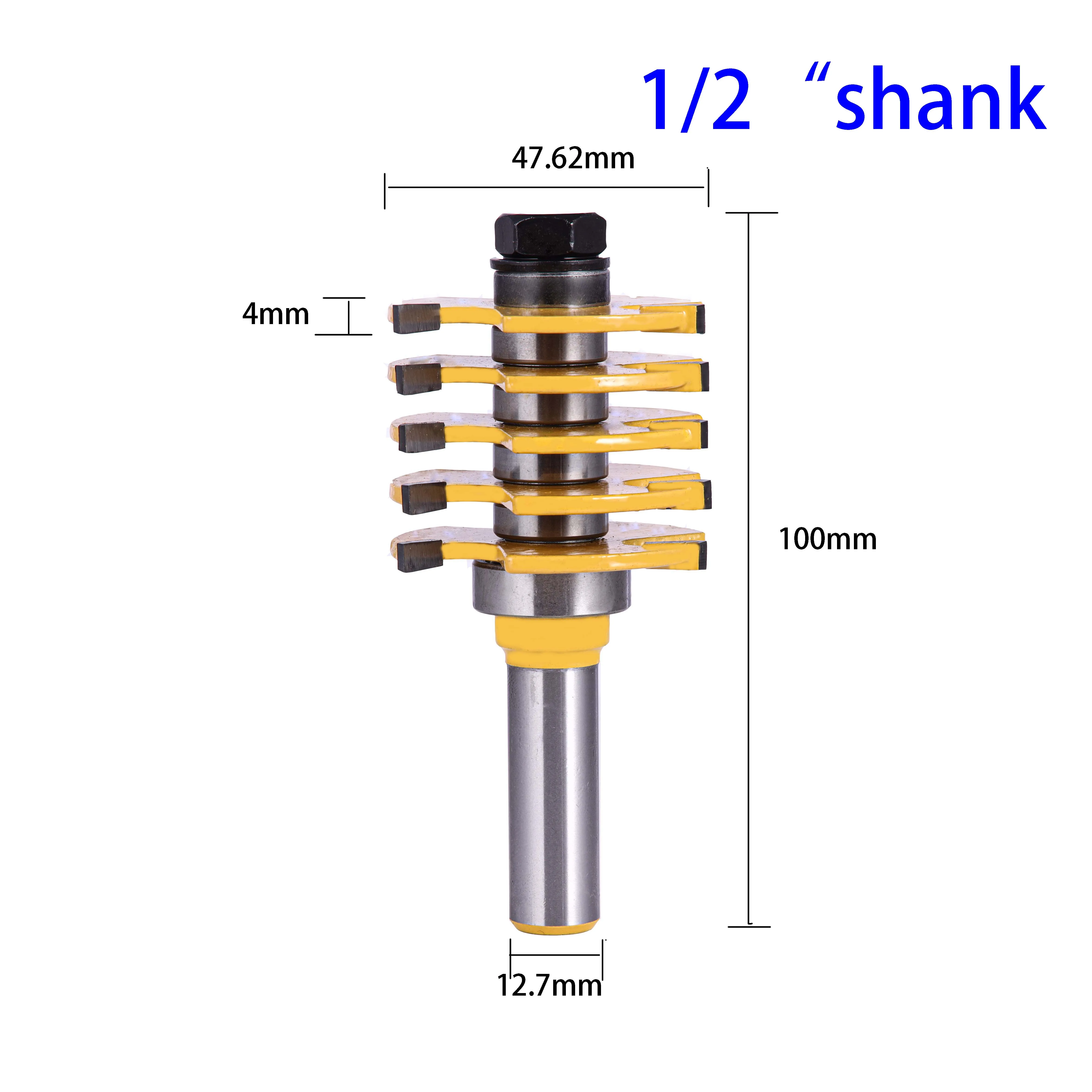 Tools Tongue and Groove Finger Joint Router Bit Woodworking Chisel Cutter Milling Cutter for Drawer Flooring Cabinet Door