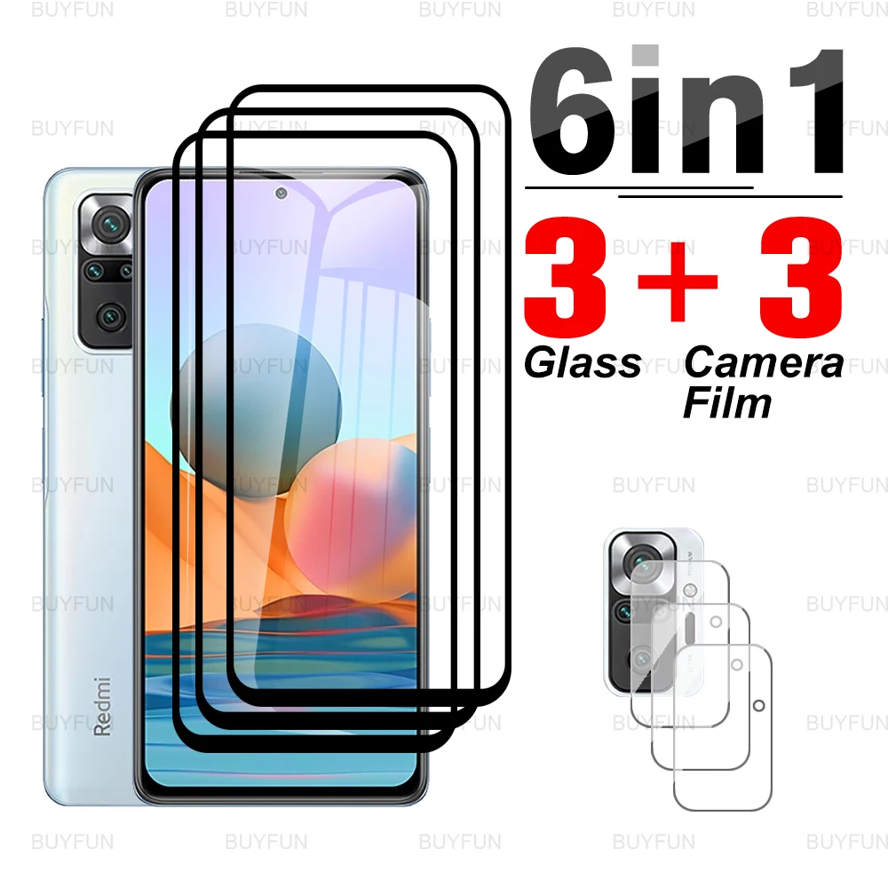 6-в-1 пленка для камеры Redmi Note 10 Pro Полное покрытие переднее закаленное стекло xiaomi