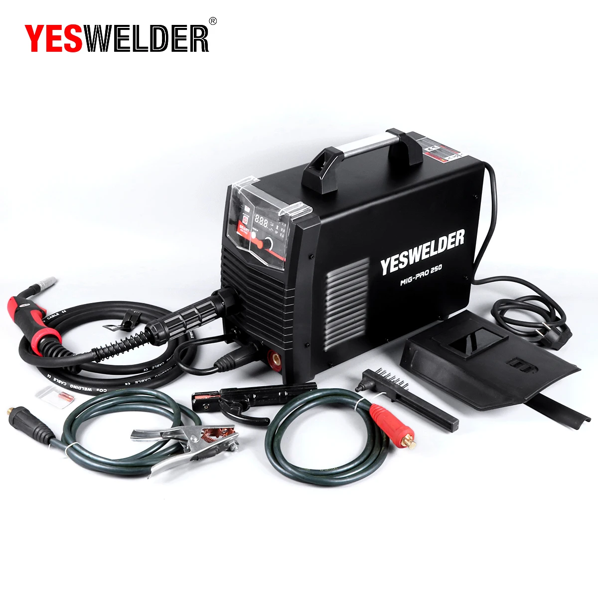 Baratos Soldador YESWELDER MIG250A No máquina de soldadura de Gas y Gas MIG con soldador de hierro de fase única de peso ligero de 220 V