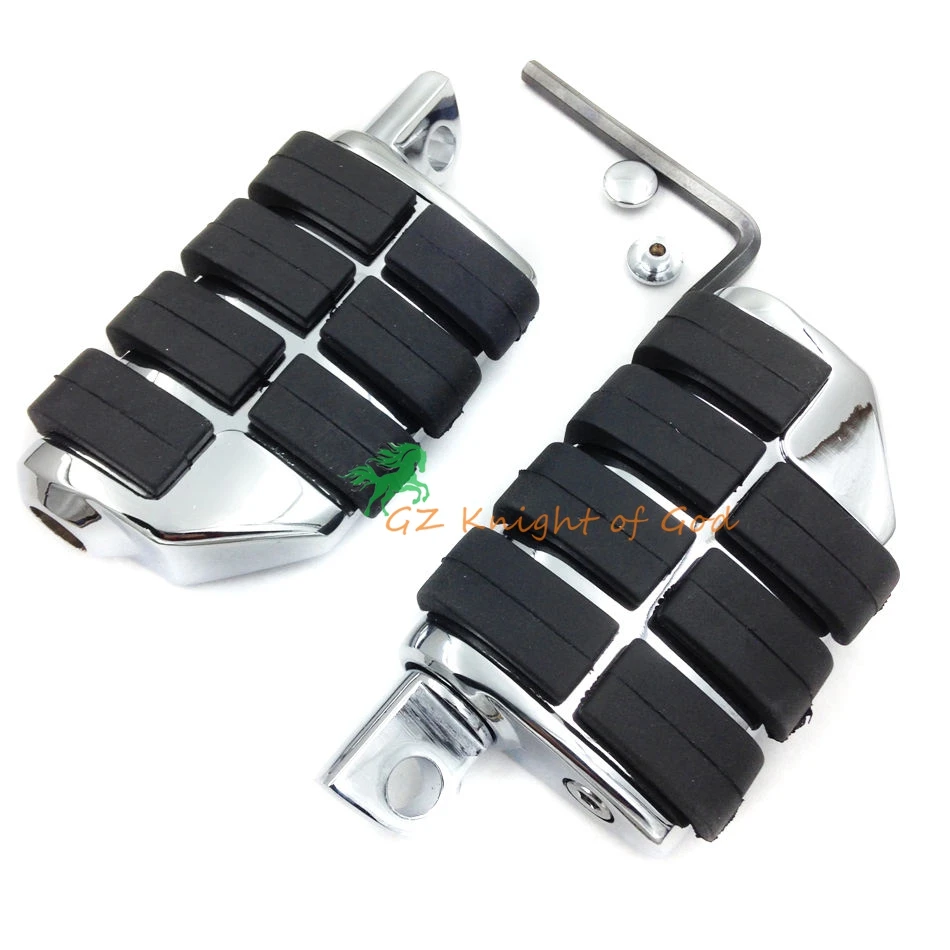 

Knight823 Motorcycle Footpegs Aluminum Chrome Foot pegs Footrest Footboards For Harley Touring Electra Glide Softail Dyna Yamaha