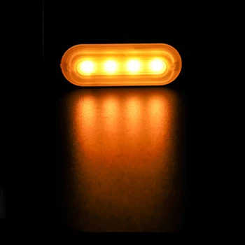 

4LED Urgent Light Yellow Car Motorcycle Vehicle Always On Fog Lamp 50000H