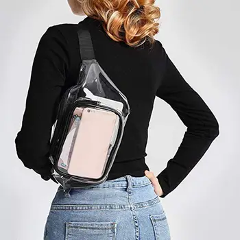 

Clear Fanny Pack for women Men Waterproof Waist Bag Unisex Outdoor Transparent Adjustable Belt Zipper Chest Waist Bag Fanny Pack