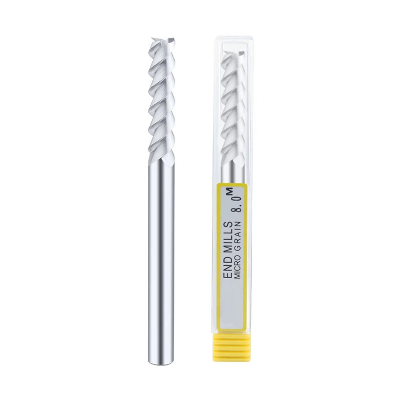 1-20mm Lengthen End Mill for Aluminum HRC50 3 Flute Carbide CNC Milling Cutter Tungsten Steel 75 100 120 150 Long Endmills