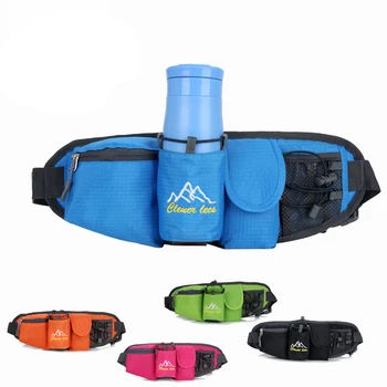 

Outdoor Sports Waist Bag Marathon Running Fanny Pack Drawstring Water Bottle Pocket Adjustable Shoulder Hiking Zipper Belt Pouch